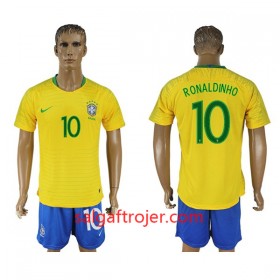 Brasilien Fodboldtrøjer Ronaldinho 10 Hjemmebanesæt VM 2018